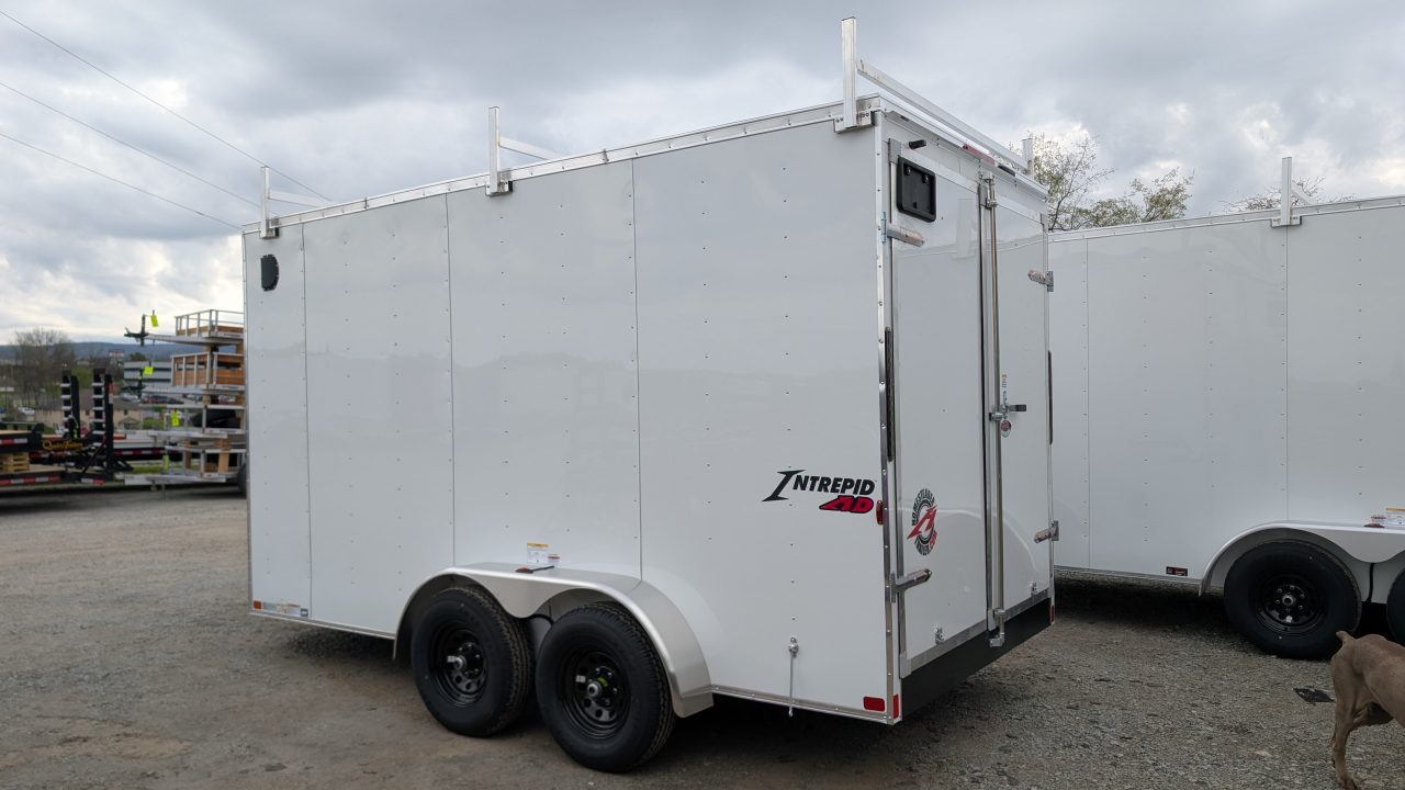 New 2026 Homesteader 7x16 HD SERIES CONTRACTOR Intrepid V-Nose Cargo Trailer w/ BARN DOORS, LADDER RACKS