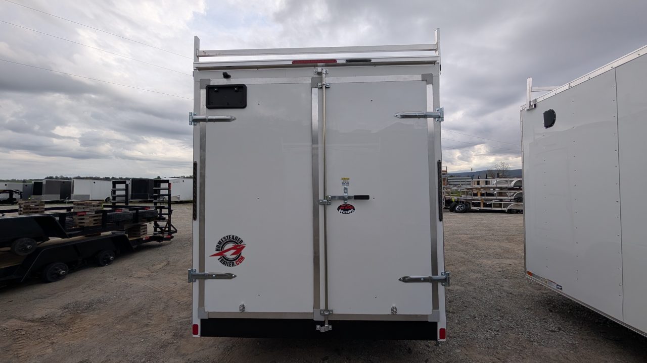 New 2026 Homesteader 7x16 HD SERIES CONTRACTOR Intrepid V-Nose Cargo Trailer w/ BARN DOORS, LADDER RACKS