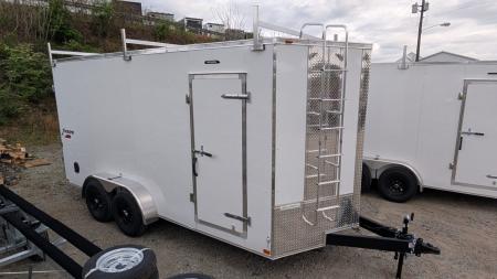 New 2026 Homesteader 7x16 HD SERIES CONTRACTOR Intrepid V-Nose Cargo Trailer w/ BARN DOORS, LADDER RACKS