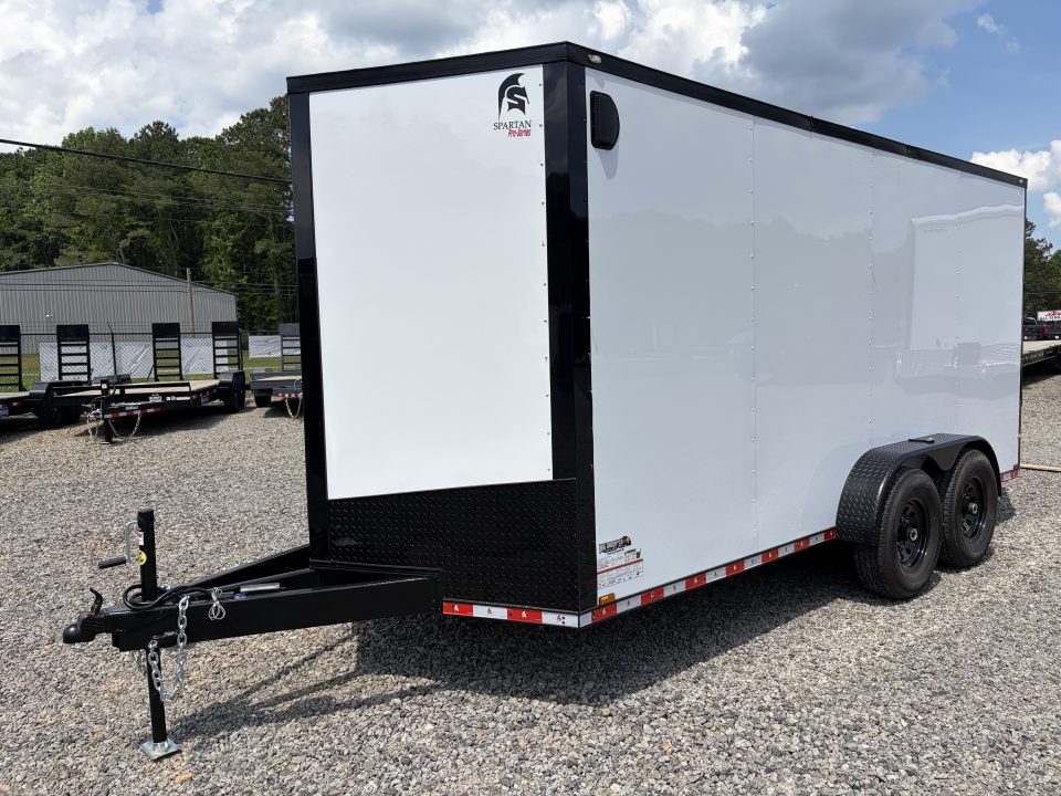 New 2026 Spartan 7X16 Enclosed Trailer, Pro-Series, 14K GVWR Big Package, 12" On Center Frame