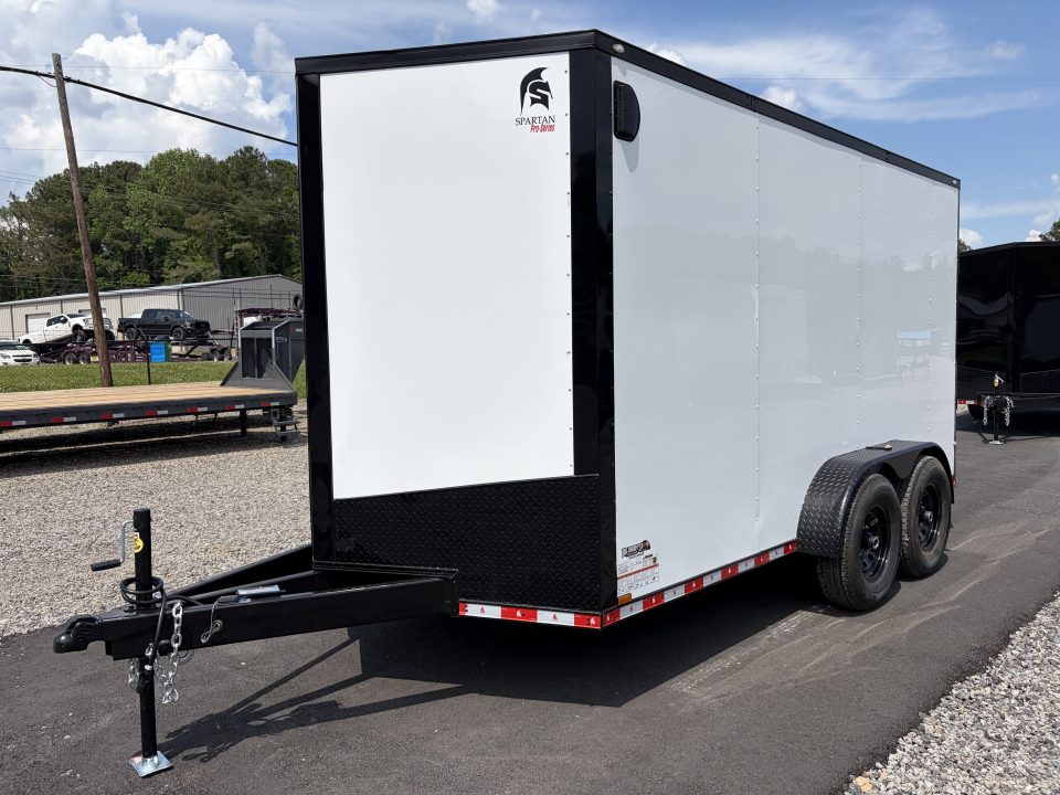 New 2026 Spartan 7X14 Enclosed Trailer, Pro-Series, 14K GVWR Big Package, 12" On Center Frame