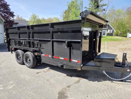 New 2026 Quality Steel and Aluminum 7x16 High side dump trailer with telescopic piston Dump Trailer