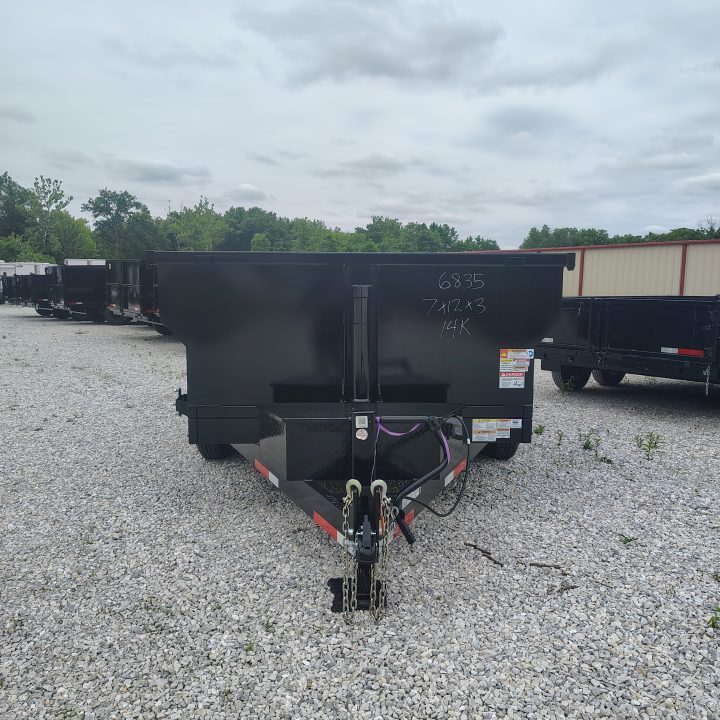 New 2026 Texas Pride/U.S Built 7x12x3 TA, 14k axles , barn doors/spreader gate combo Dump Trailer