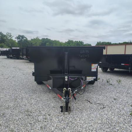 New 2026 Texas Pride/U.S Built 7x12x3 TA, 14k axles , barn doors/spreader gate combo Dump Trailer
