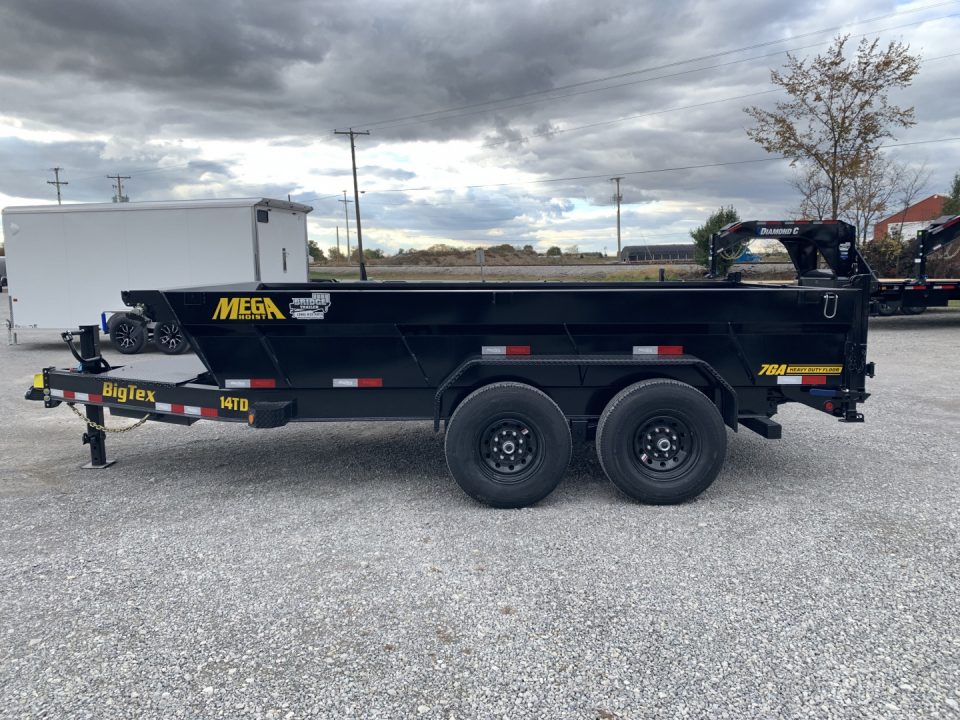 New 2027 Big Tex Trailers 14TD--14C2A-BK (83" X 14') 15.4K Telescopic Dump Trailer