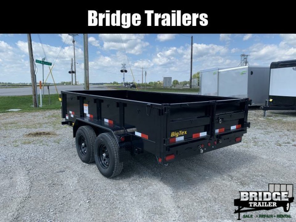 New 2027 Big Tex Trailers 90SR-12BK6SIR (72" X 12') 9.9K Single Ram Dump Trailer
