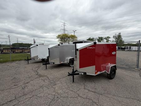 New 2026 4 x 6 Stealth Enclosed Trailer with Barn Door Cargo