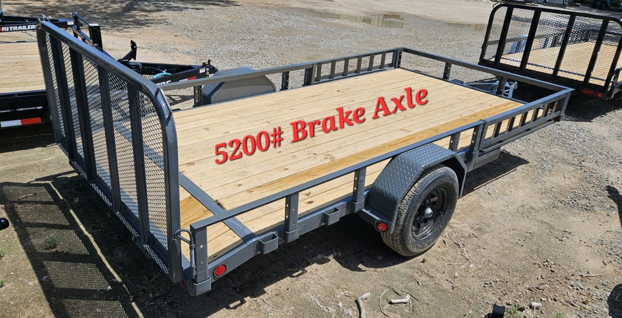 New 2027 PJ Trailers 14' x 83 in. Single 5200# BRAKE Axle Channel Utility Trailer