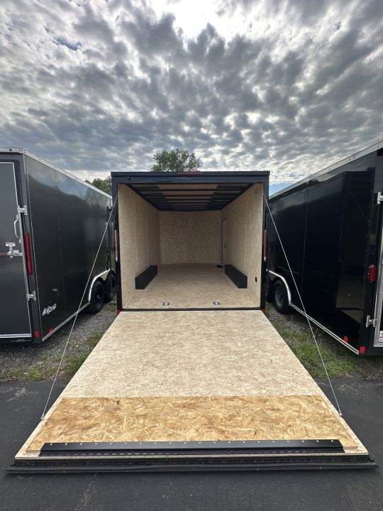 New 2026 Pace American 8.5 X 16 Outback DLX Flat Top V-Nose Car Hauler 7K
