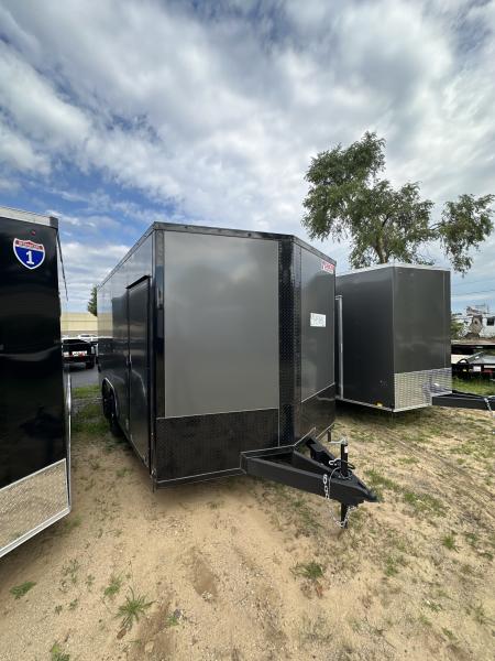 New 2026 Pace American 8.5 X 16 Outback DLX Flat Top V-Nose Car Hauler 7K