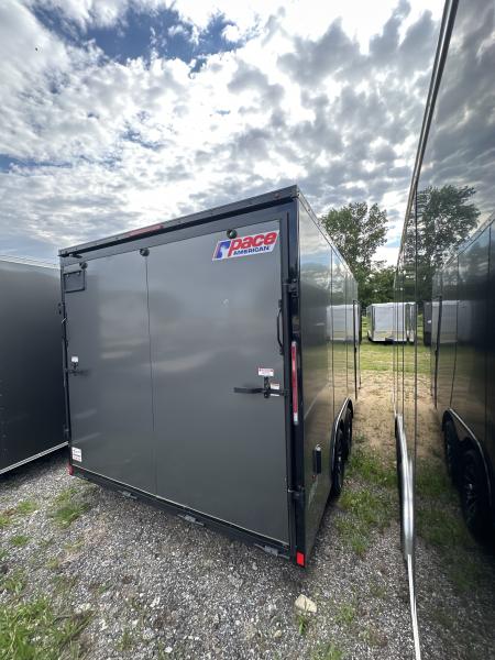 New 2026 Pace American 8.5 X 16 Outback DLX Flat Top V-Nose Car Hauler 7K