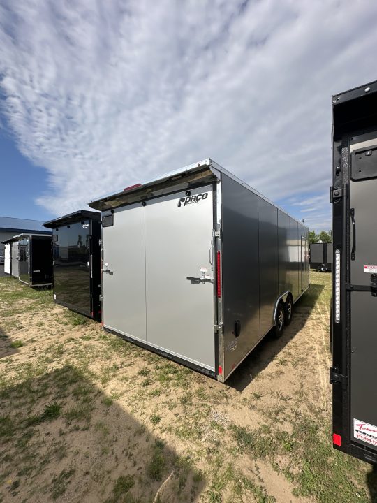 New 2026 Pace American 8.5 X 24 Outback DLX Flat Top V-Nose Car Hauler 10K