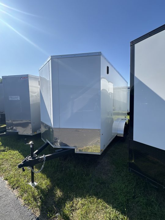 New 2026 Pace American 7 x 14 Outback DLK Flat Top V-Nose 7K BARN DOORS