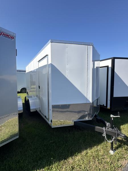 New 2026 Pace American 7 x 14 Outback DLK Flat Top V-Nose 7K BARN DOORS