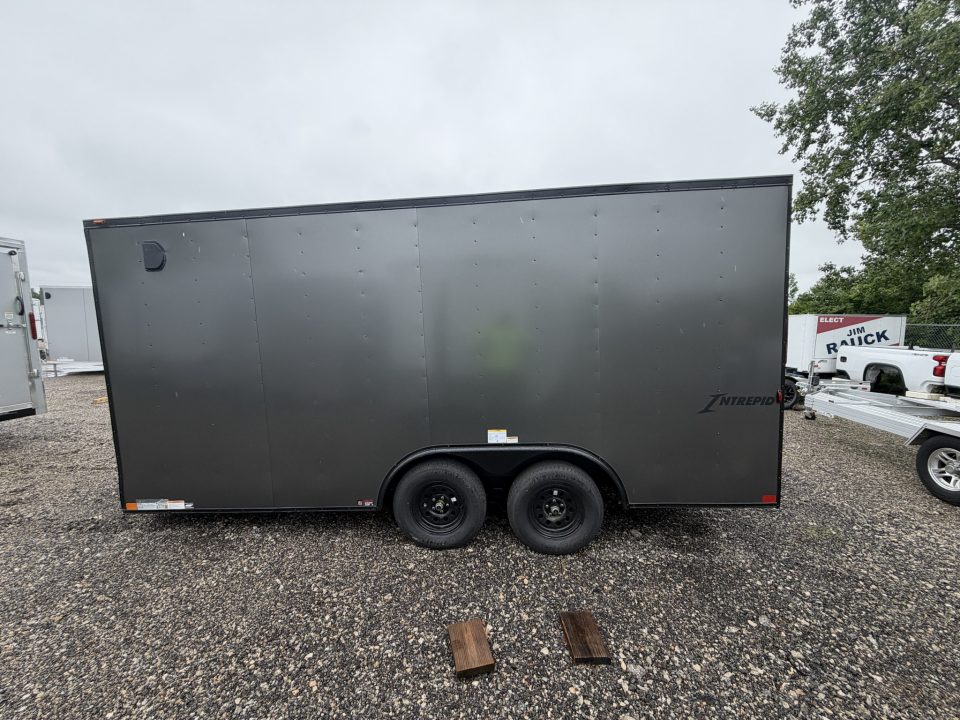 New 2026 Homesteader Trailer 8.5 x 16 FT ENCLOSED 6.5 FT INT HEIGHT RAMP DOOR BLACK OUT PACKAGE