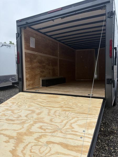 New 2026 Homesteader Trailer 8.5 x 16 FT ENCLOSED 6.5 FT INT HEIGHT RAMP DOOR BLACK OUT PACKAGE