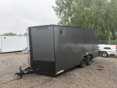 New 2026 Homesteader Trailer 8.5 x 16 FT ENCLOSED 6.5 FT INT HEIGHT RAMP DOOR BLACK OUT PACKAGE