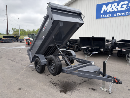 New DCB 60x10 5K SINGLE AXLE DUMP TRAILER - GRAY