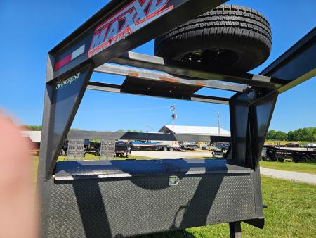 Used 2019 MAXX-D 83X24 TANDEM 14K GOOSENECK EQUIPMENT HAULER W/2' DOVE & STANDUP RAMPS