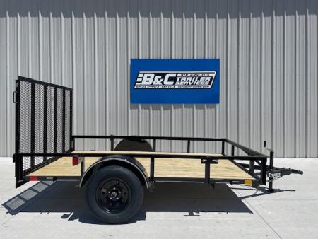 New 2026 DAVIDSON 77X10 ANGLE TOP 3500lb SINGLE AXLE UTILITY W/4' GATE