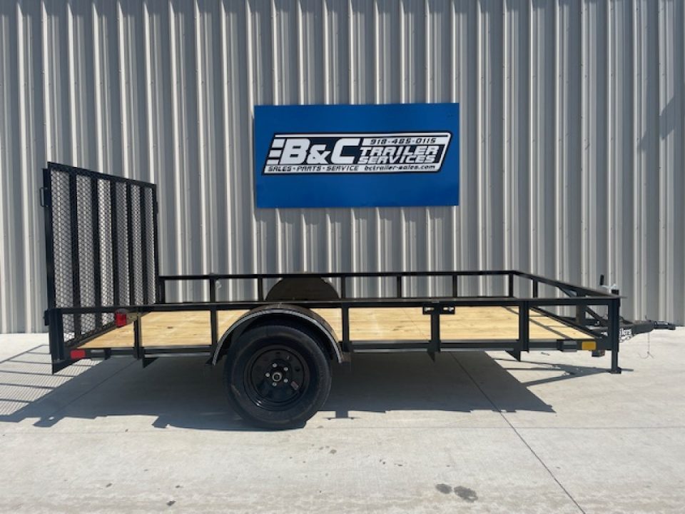 New 2026 DAVIDSON 77X12 SINGLE AXLE ANGLE TOP UTILITY W/4' GATE