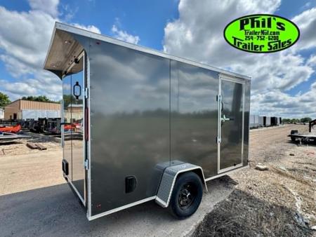 New 2026 6X12 ENCLOSED TRAILER Cargo / Enclosed Trailer REAR WING & SCREWLESS .080 EXTERIOR!