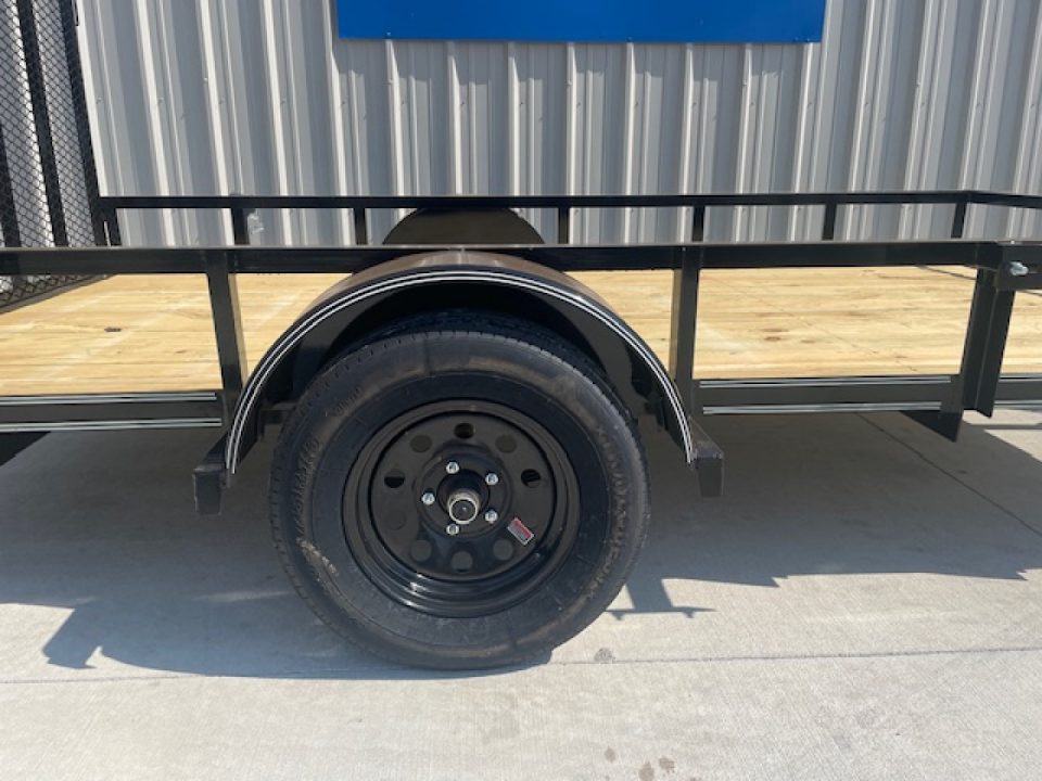 New 2026 DAVIDSON 77X12 SINGLE AXLE ANGLE TOP UTILITY W/4' GATE