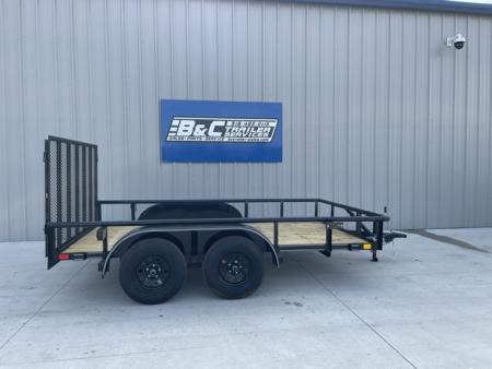 New 2026 DAVIDSON 83X12 TANDEM AXLE UTILITY PIPE TOP W/4' GATE