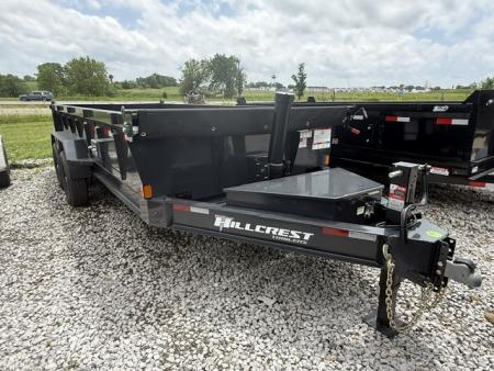 New 2026 Hillcrest Black-Grey 7'x16' 15.4k Demco Dump Trailer