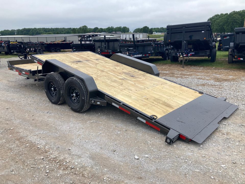 New 2027 MAXX-D 83X22 TANDEM 14K TILT W/ 6' STATIONARY DECK, 16' TILT DECK & SPARE TIRE Tilt Trailer