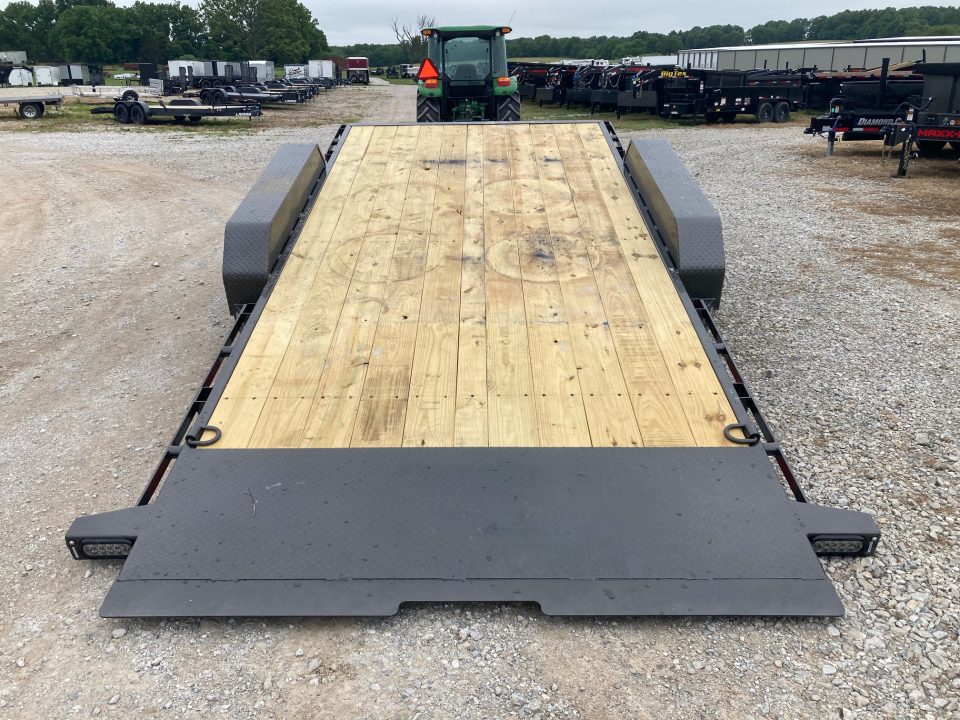 New 2027 MAXX-D 83X22 TANDEM 14K TILT W/ 6' STATIONARY DECK, 16' TILT DECK & SPARE TIRE Tilt Trailer