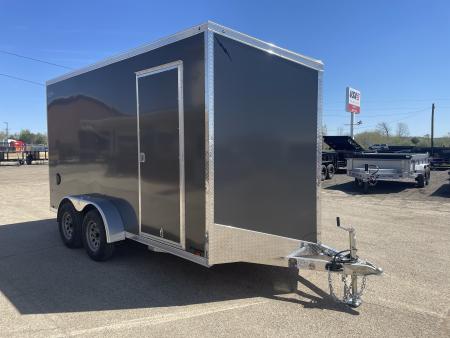 New 2026 Lightning Trailers 7X14 V-Nose Ramp Door +12" Cargo / Enclosed Trailer