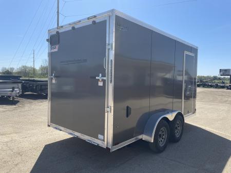 New 2026 Lightning Trailers 7X14 V-Nose Ramp Door +12" Cargo / Enclosed Trailer