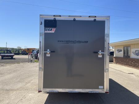 New 2026 Lightning Trailers 7X14 V-Nose Ramp Door +12" Cargo / Enclosed Trailer