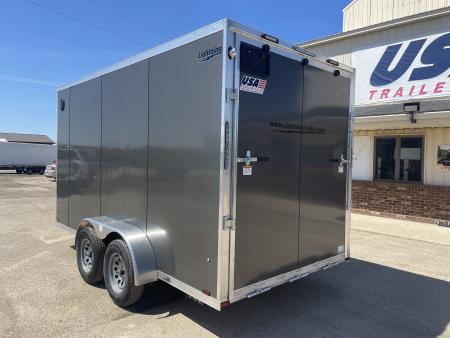 New 2026 Lightning Trailers 7X14 V-Nose Ramp Door +12" Cargo / Enclosed Trailer
