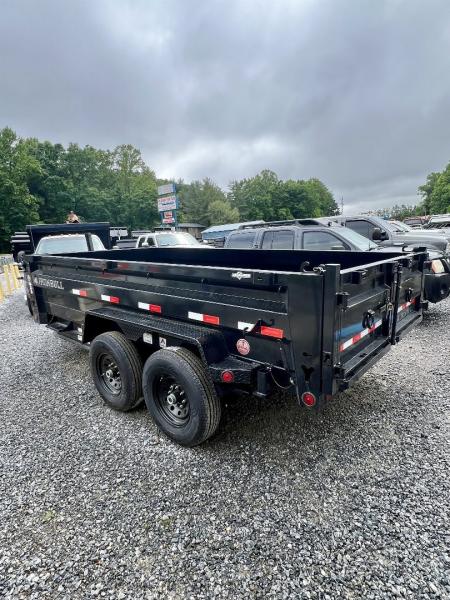 New 2026 Iron Bull Dump Trailer / DTB Series / 83" Wide x 14' Long / Telescopic Hoist / Ramps / Tarp / 24" High Sides