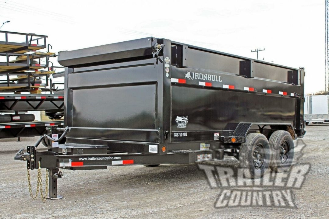 New 2026 New 7' x 14' Iron Bull Scissor Hoist Hydraulic Dump Trailer w/ 48" High Sides,