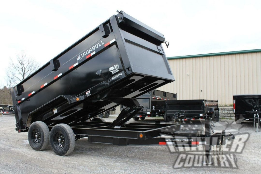 New 2026 New 7' x 14' Iron Bull Scissor Hoist Hydraulic Dump Trailer w/ 48" High Sides,