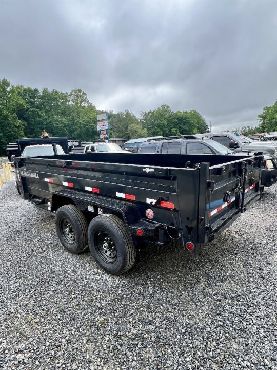 New 2026 Iron Bull Dump Trailer / DTB Series / 83" Wide x 14' Long / Telescopic Hoist / Ramps / Tarp / 24" High Sides