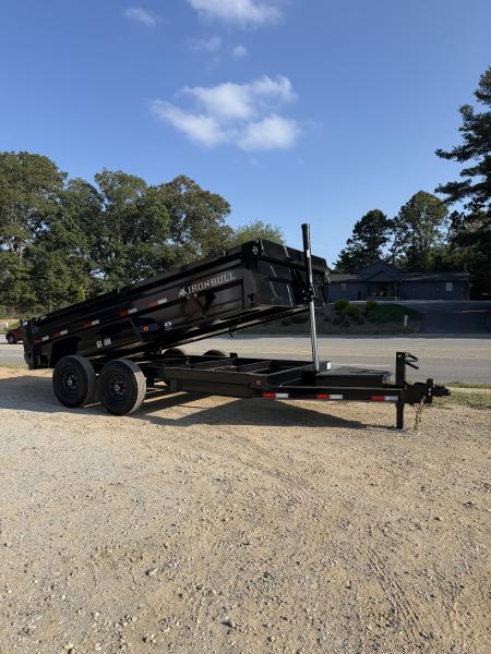 New 2026 Iron Bull Dump Trailer / DTB Series / 83  Wide x 14' Long / Telescopic Hoist / Ramps / Tarp / 24  High Sides