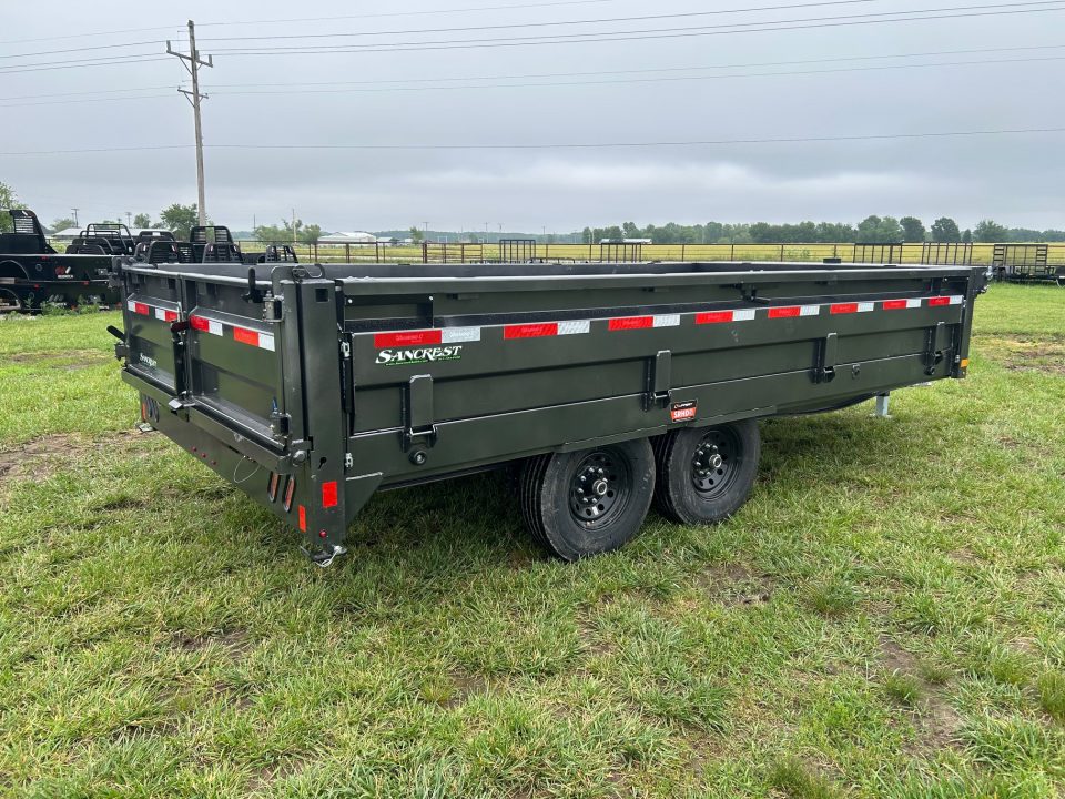 New 2026 Diamond C 96x16 Tandem 15.5K Deckover Telescopic Dump w/ 22" Fold Down Sides
