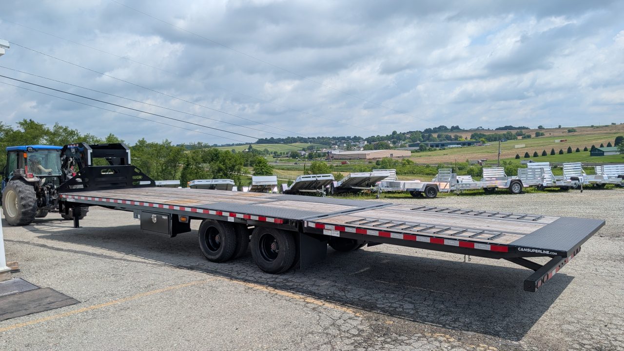 New 2025 CAM SUPERLINE 34' (24' + 10' Dove) Gooseneck Deckover w/ Hydraulic Dove & Jacks