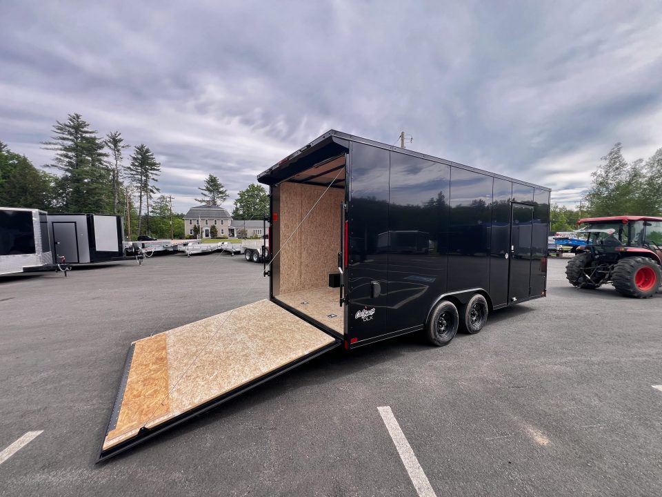 New 2026 Pace American 8.5x18 + 2ft V nose/ Rear Spoiler/ Polycore / 7' Int./ Blackout - 7000GVW