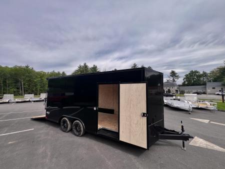 New 2026 Pace American 8.5x18 + 2ft V nose/ Rear Spoiler/ Polycore / 7' Int./ Blackout - 7000GVW