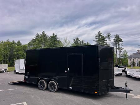 New 2026 Pace American 8.5x18 + 2ft V nose/ Rear Spoiler/ Polycore / 7' Int./ Blackout - 7000GVW