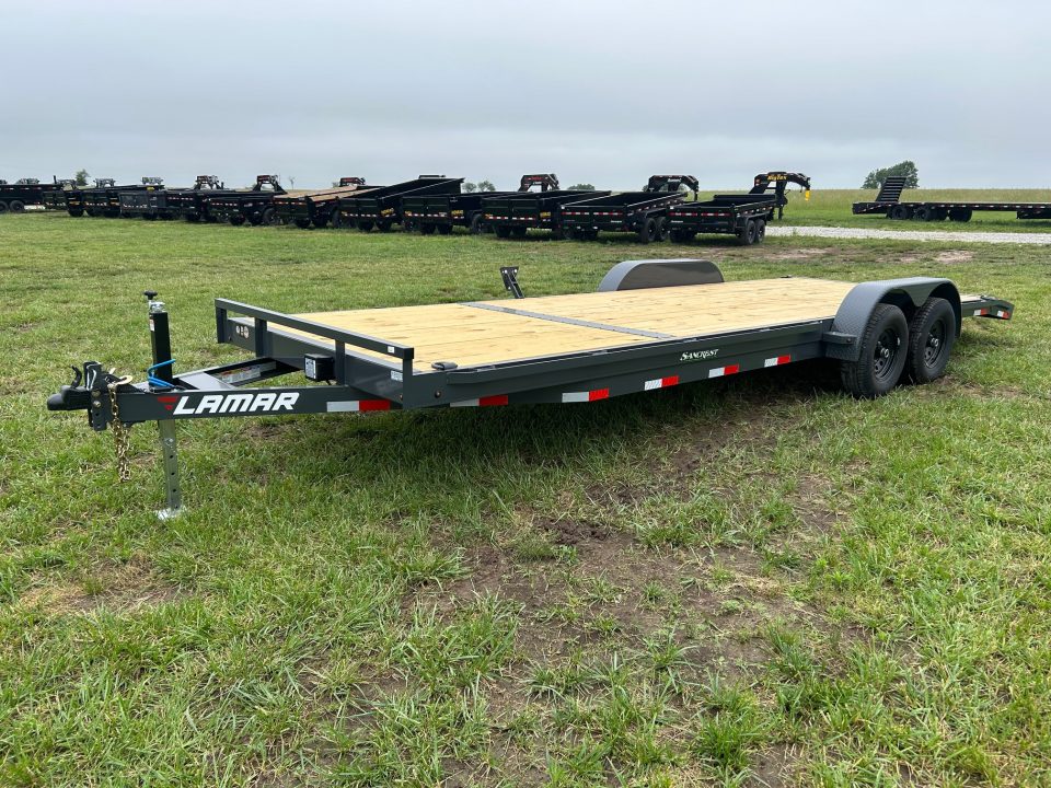 New 2026 Lamar 83x24 Tandem 10K Carhauler w/ 2' Dove & Slide In Ramps