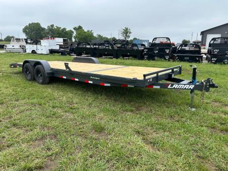 New 2026 Lamar 83x24 Tandem 10K Carhauler w/ 2' Dove & Slide In Ramps