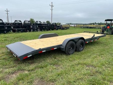 New 2026 Lamar 83x24 Tandem 10K Carhauler w/ 2' Dove & Slide In Ramps