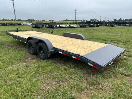 New 2026 Lamar 83x24 Tandem 10K Carhauler w/ 2' Dove & Slide In Ramps