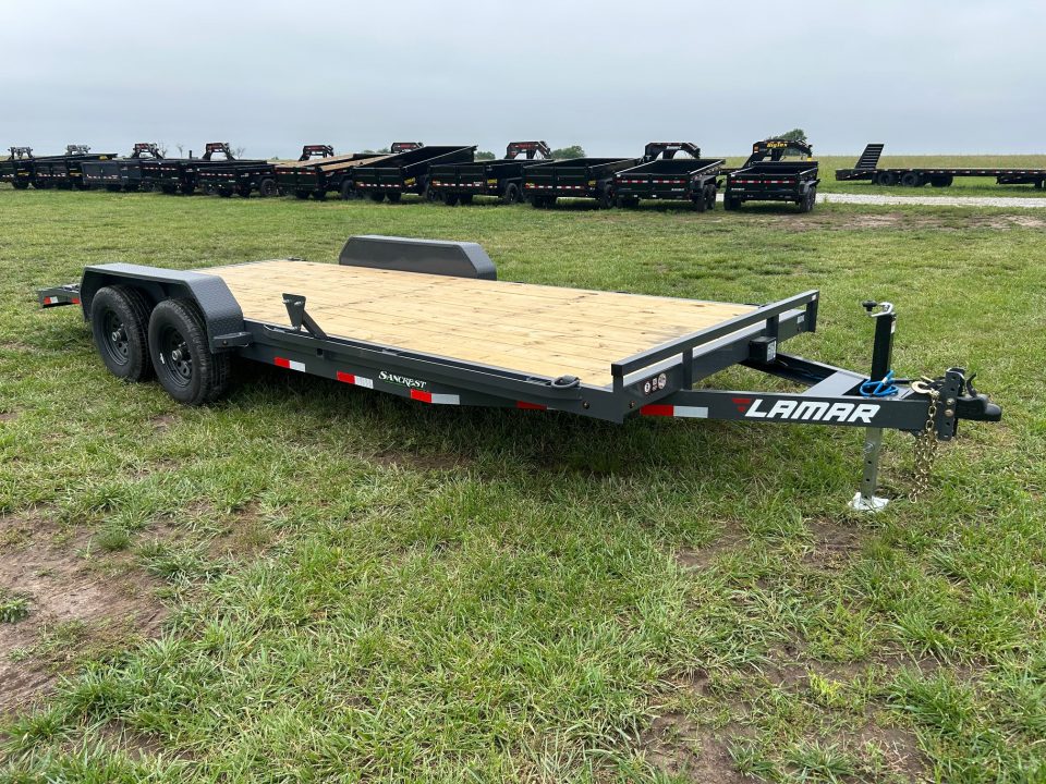 New 2026 Lamar 83x20 Tandem 10K Carhauler w/ 2' Dove & Slide In Ramps